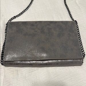 Chelsea28 Metallic Silver Chain Shoulder Bag